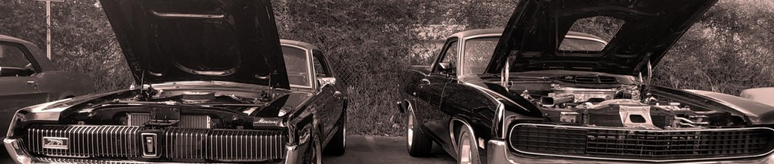 1968 Mercury Cougar & 1970 Ford Ranchero on display